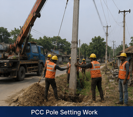 Pole setting and site work from the Subhasini Electric gallery